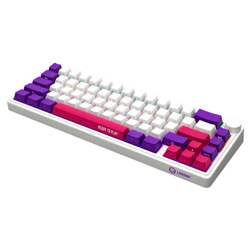 Lorgar KBP70MW, Wireless 65% Mechanical Gaming Keyboard Pro, White, EN layout