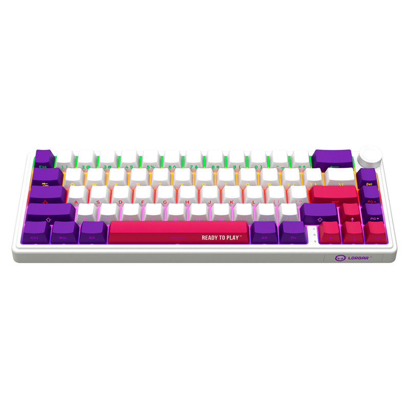 Lorgar KBP70MW, Wireless 65% Mechanical Gaming Keyboard Pro, White, EN layout