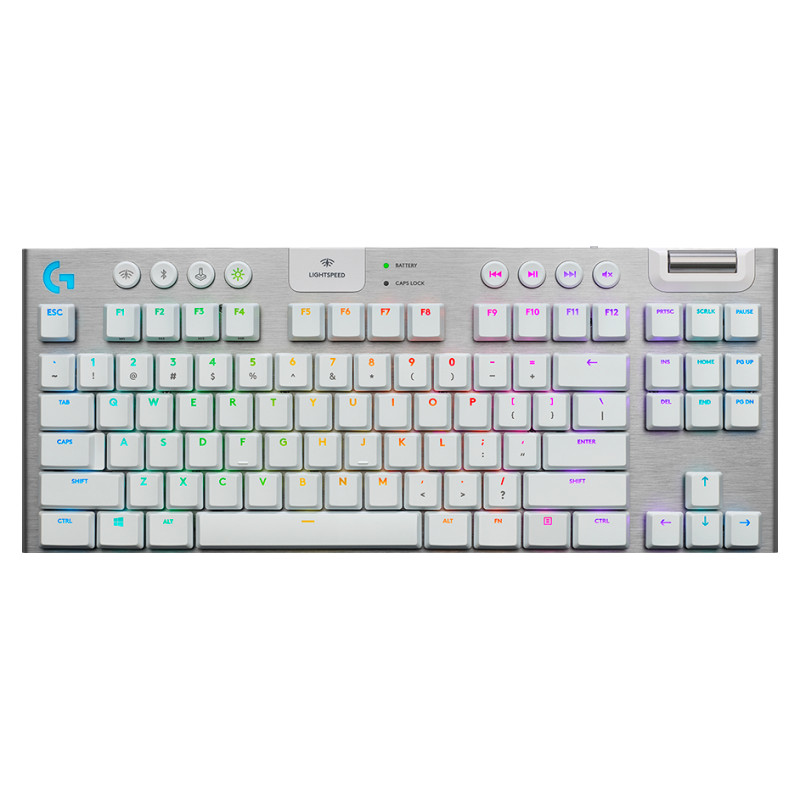 Logitech G915 X LIGHTSPEED TKL Wireless Gaming Keyboard - WHITE - US INT'L - 2.4GHZ/BT  - EMEA28i-935 - TACTILE
