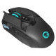 Lorgar Stricter 579, gaming mouse, 9 programmable buttons, Pixart PMW3336 sensor, DPI up to 12 000, 50 million clicks buttons lifespan, 2 switches, built-in display, 1.8m USB soft silicone cable, Matt UV coating with glossy parts and RGB lights with 4 LED