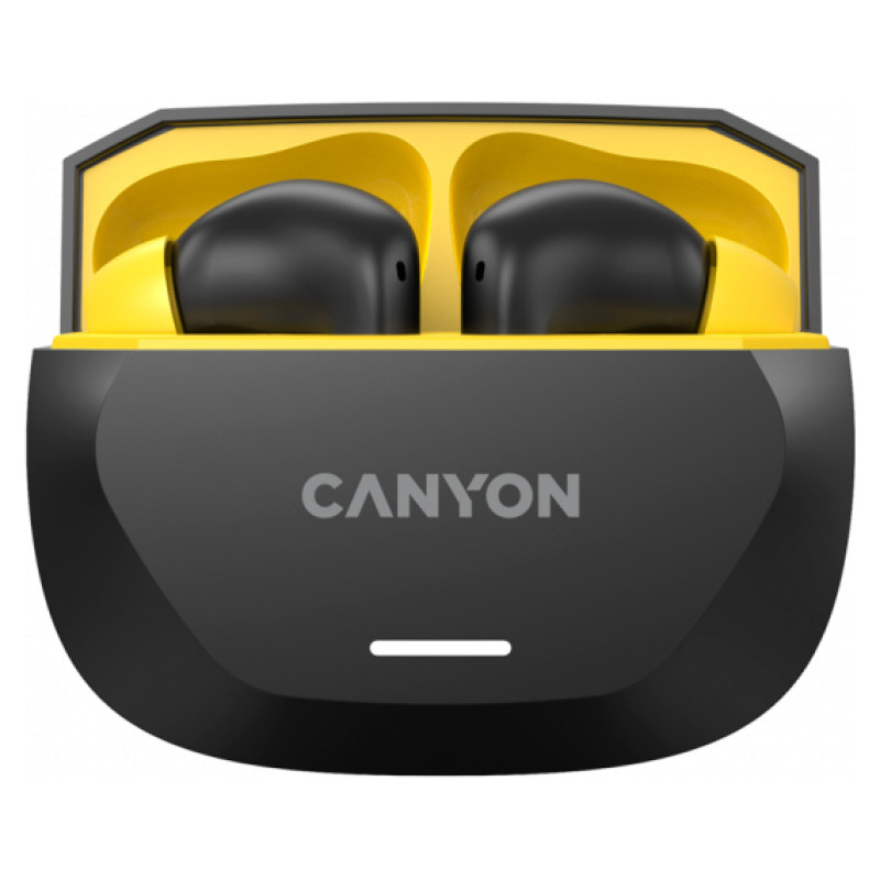 Canyon headset HEXAGON 7 TWS ANC+ENC Wireless Charge Black Yellow
