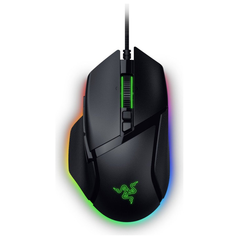 Razer Basilisk V3 35K Gaming Mouse, Black, Focus Pro 35K Optical Sensor Gen-2, Optical Mouse Switches Gen-3, Razer&trade; Speedflex Cable, 4-Way Razer&trade; HyperScroll Tilt Wheel, 35K DPI