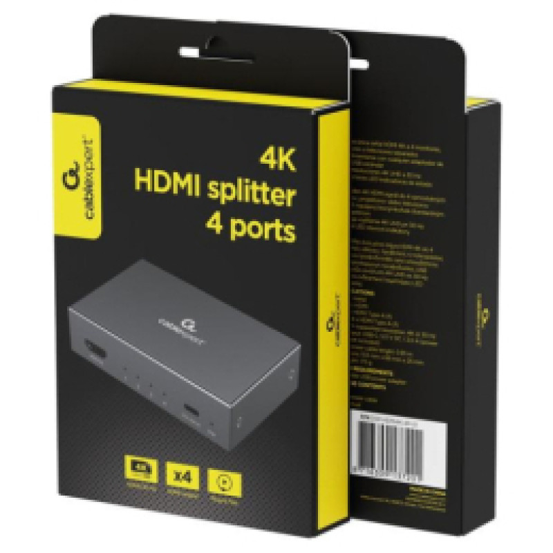 Gembird Sadalītājs Gembird HDMI 4 Ports 4K HDMI 30Hz black