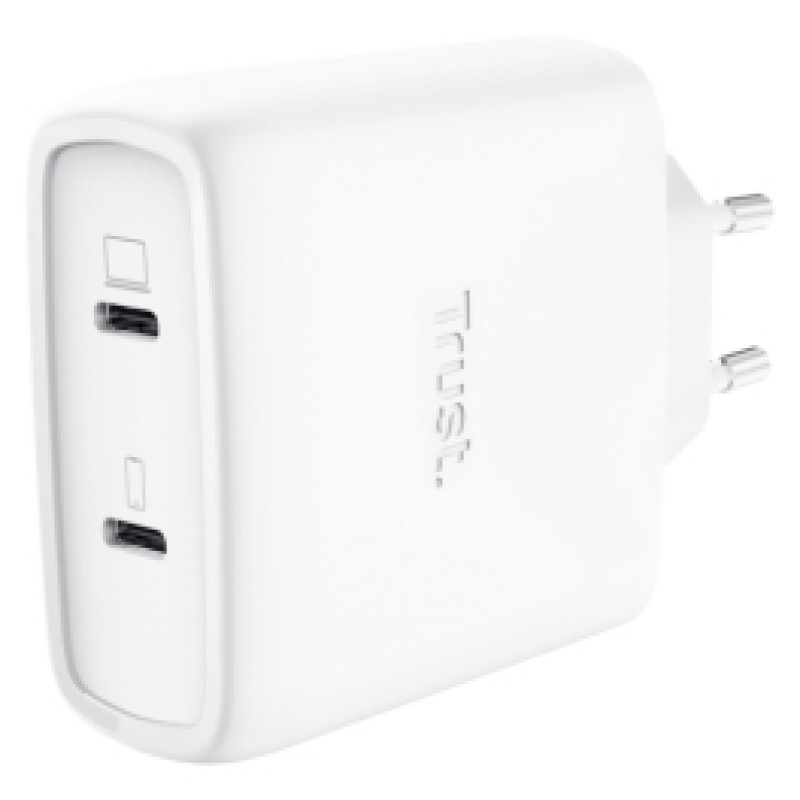 Trust Lādētājs Trust Maxo 65W White USB-C + 2m USB-C Cable