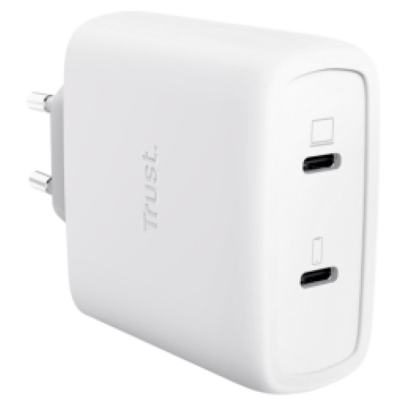 Trust Lādētājs Trust Maxo 65W White USB-C + 2m USB-C Cable