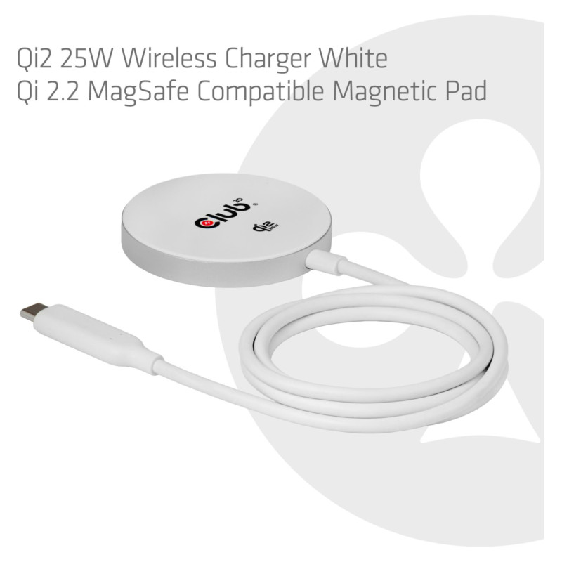 Club3D MOBILE CHARGER QI2 MAGSAFE/25W WH CAC-3026 CLUB3D
