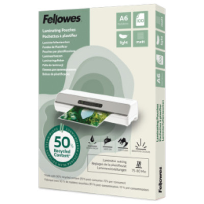 Fellowes Laminē&scaron;anas plēves Fellowes Eco 100gab Matte A6