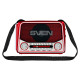 Sven Speaker SVEN SRP-150, red (3W, Bluetooth, FM/AM/SW, USB, microSD, flashlight, battery)