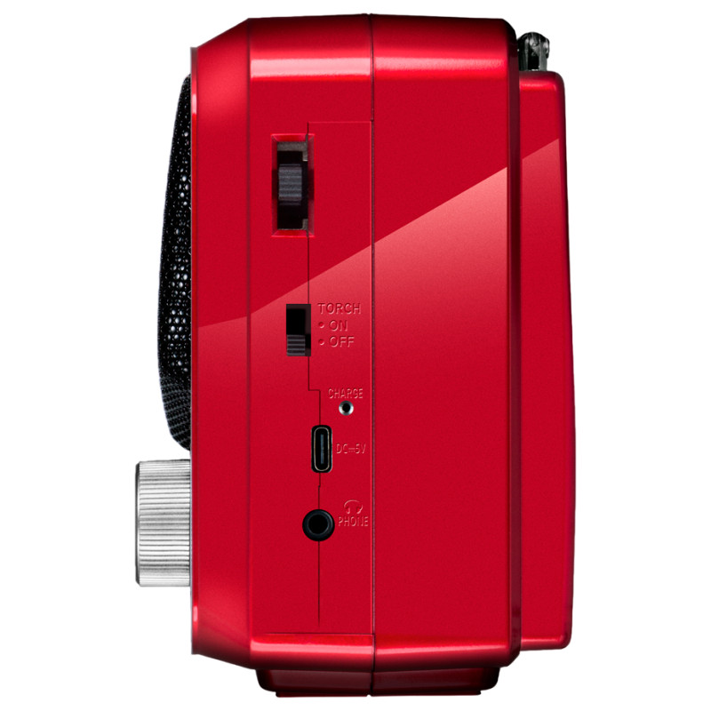Sven Speaker SVEN SRP-150, red (3W, Bluetooth, FM/AM/SW, USB, microSD, flashlight, battery)