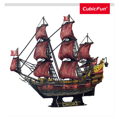 Cubic Fun CUBICFUN 3D puzle Queen Anne&rsquo;s Revenge jubilejas sarkanā versija