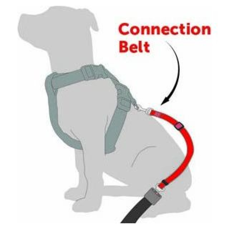 Flamingo auto dro&scaron;ības josta adapteris RUKA SHOCK ABSORBER GREY 60-80cm/25mm