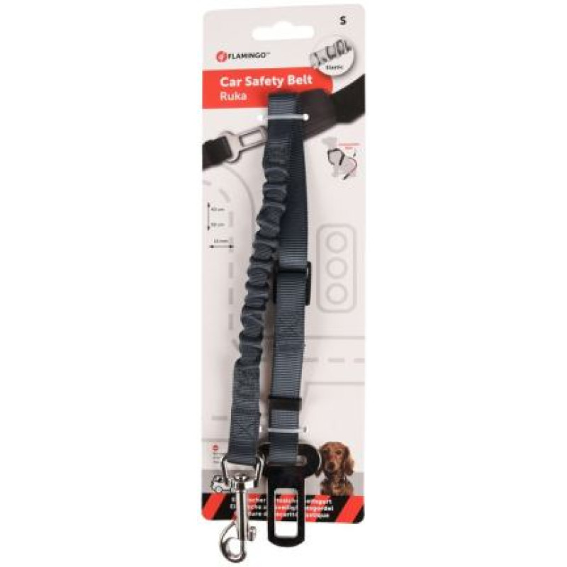 Flamingo auto dro&scaron;ības josta adapteris RUKA SHOCK ABSORBER GREY 43-50cm/15mm