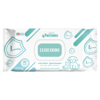 Record Tīrošas salvetes suņiem/kaķiem MAXI Chlorexidine 40 gb.