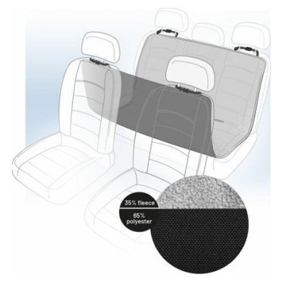 Flamingo pārklājs auto sēdekļiem PACO BLACK/GREY 146x143CM