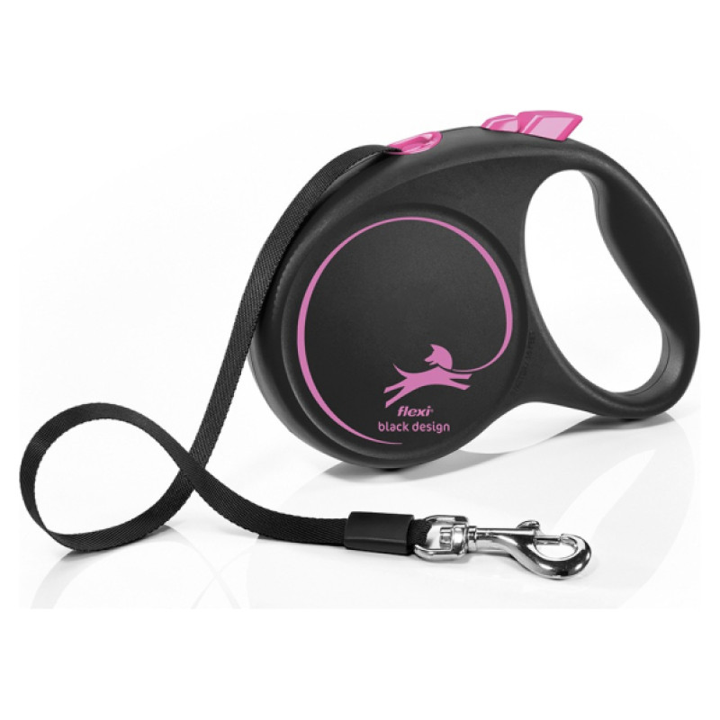 Flexi black design S Tape 5m pink