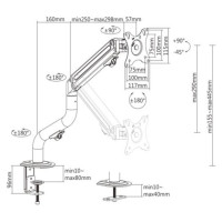 Gembird DISPLAY ACC MOUNTING ARM/17-32" MA-DA1-02 GEMBIRD