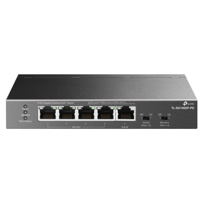 Tp-Link Switch|TP-LINK|TL-SG1005P-PD|Desktop/pedestal|5x10Base-T / 100Base-TX / 1000Base-T|PoE+ ports 5|TL-SG1005P-PD