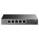 Tp-Link Switch|TP-LINK|TL-SG1005P-PD|Desktop/pedestal|5x10Base-T / 100Base-TX / 1000Base-T|PoE+ ports 5|TL-SG1005P-PD
