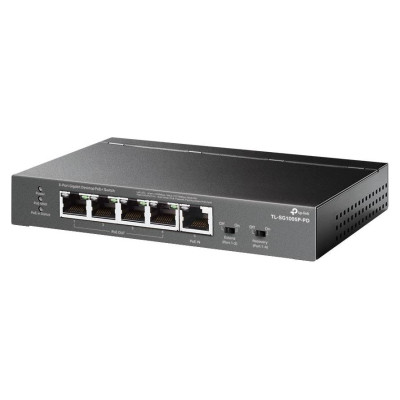 Tp-Link Switch|TP-LINK|TL-SG1005P-PD|Desktop/pedestal|5x10Base-T / 100Base-TX / 1000Base-T|PoE+ ports 5|TL-SG1005P-PD