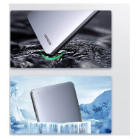 Ugreen CM300 70498 bay for 2.5'' SATA 3.0 6Gbps hard drive - gray + USB-C - USB-A cable 0.5m