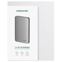 Ugreen CM300 70498 bay for 2.5'' SATA 3.0 6Gbps hard drive - gray + USB-C - USB-A cable 0.5m
