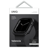 Uniq case Valencia Apple Watch Series 4/5/6/7/8/SE/SE2 45/44mm. graphite/graphite