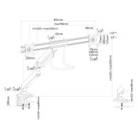 Neomounts MONITOR ACC DESK MOUNT 10-32"/NM-D775DXWHITE NEOMOUNTS