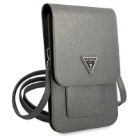 Guess Handbag GUWBSATMGR gray / gray Saffiano Triangle