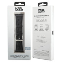 Karl Lagerfeld Saffiano Monogram strap for Apple Watch 38/40/41mm - black