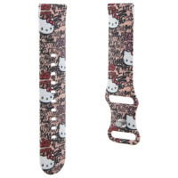 Hello Kitty Silicone Tags Graffiti strap universal 22mm - pink