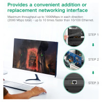 Ugreen US230 Gigabit 10/100/1000Mbps PCI-E Network Card - Black