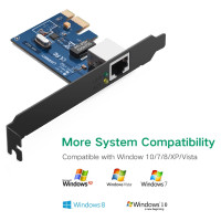 Ugreen US230 Gigabit 10/100/1000Mbps PCI-E Network Card - Black