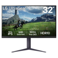 LG LCD Monitor|LG|31.5"|Panel IPS|2560x1440|16:9|180Hz|1 ms|Pivot|Height adjustable|Tilt|Colour Black|32GS85Q-B