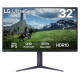 LG LCD Monitor|LG|31.5"|Panel IPS|2560x1440|16:9|180Hz|1 ms|Pivot|Height adjustable|Tilt|Colour Black|32GS85Q-B