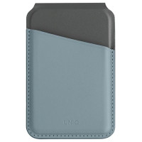 Uniq Lyden DS magnetic RFID wallet with phone stand - blue and black