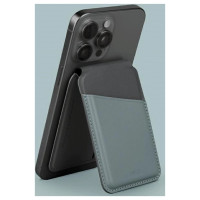 Uniq Lyden DS magnetic RFID wallet with phone stand - blue and black