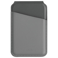 Uniq Lyden DS magnetic RFID wallet with phone stand - gray and black