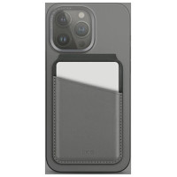 Uniq Lyden DS magnetic RFID wallet with phone stand - gray and black