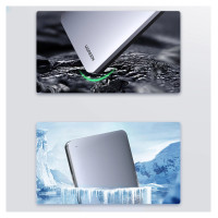 Ugreen CM300 70499 bay for 2.5'' SATA 3.0 6Gbps hard drive - gray + USB-C - USB-C cable 0.5m