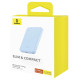Baseus mini power bank 5000mAh 20W + USB-C cable (20V/3A) - blue