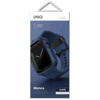 Uniq Monos 2 in 1 Set Strap + Case for Apple Watch 45 / 44 mm - Blue