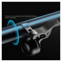 Rockbros 34210007001 bicycle bell for the left side of the handlebar - black