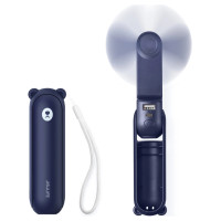 Jisulife Handheld Fan Life8 Mini Portable USB Fan with Power Bank Function 2000mAh and Flashlight - Blue