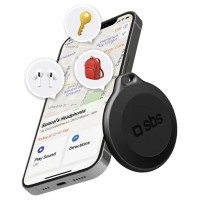 SBS Track My Circle Waterproof IP65 Locator Compatible with Apple Find My - Black