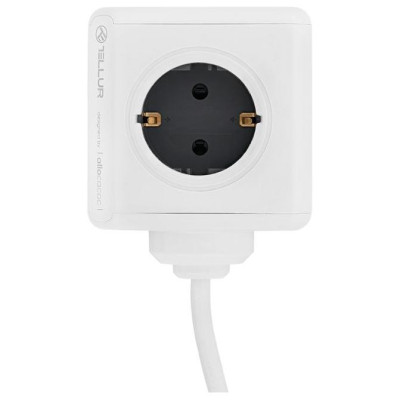 Tellur Power Cube Extended, Power strip 4 Outlets + 2xUSB ports, 1.5m cable white