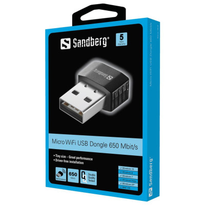 Sandberg 133-91 Micro WiFi USB Dongle 650Mbit/s