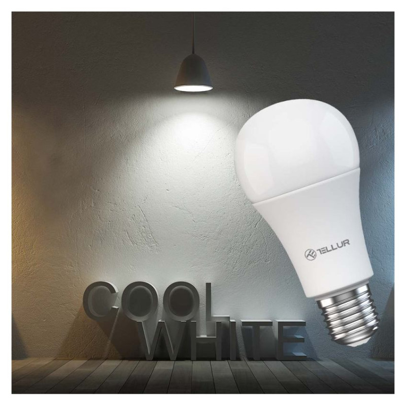 Tellur Smart WiFi Bulb E27, 9W, White/Warm, Dimmer