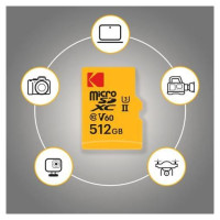 Kodak mSD 256GB UHS-II U3 A1 V60 Ultra Pro EKMSDM256GUHS2V1K