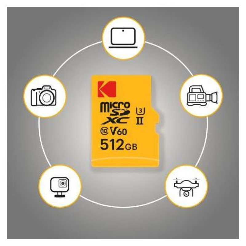 Kodak mSD 256GB UHS-II U3 A1 V60 Ultra Pro EKMSDM256GUHS2V1K
