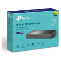 Tp-Link Switch|TP-LINK|Desktop/pedestal|9x10Base-T / 100Base-TX|PoE+ ports 8|TL-SF1009P